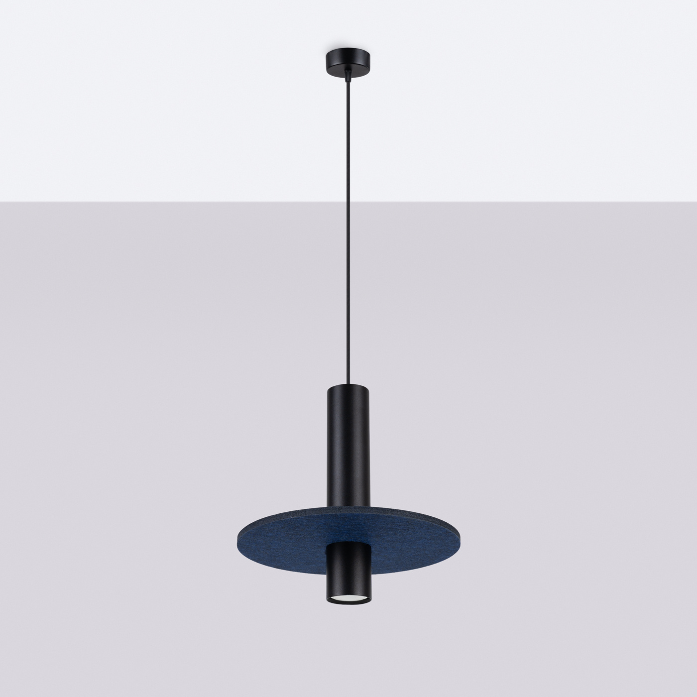 Pendant lamp PELTA 1 black/navy
