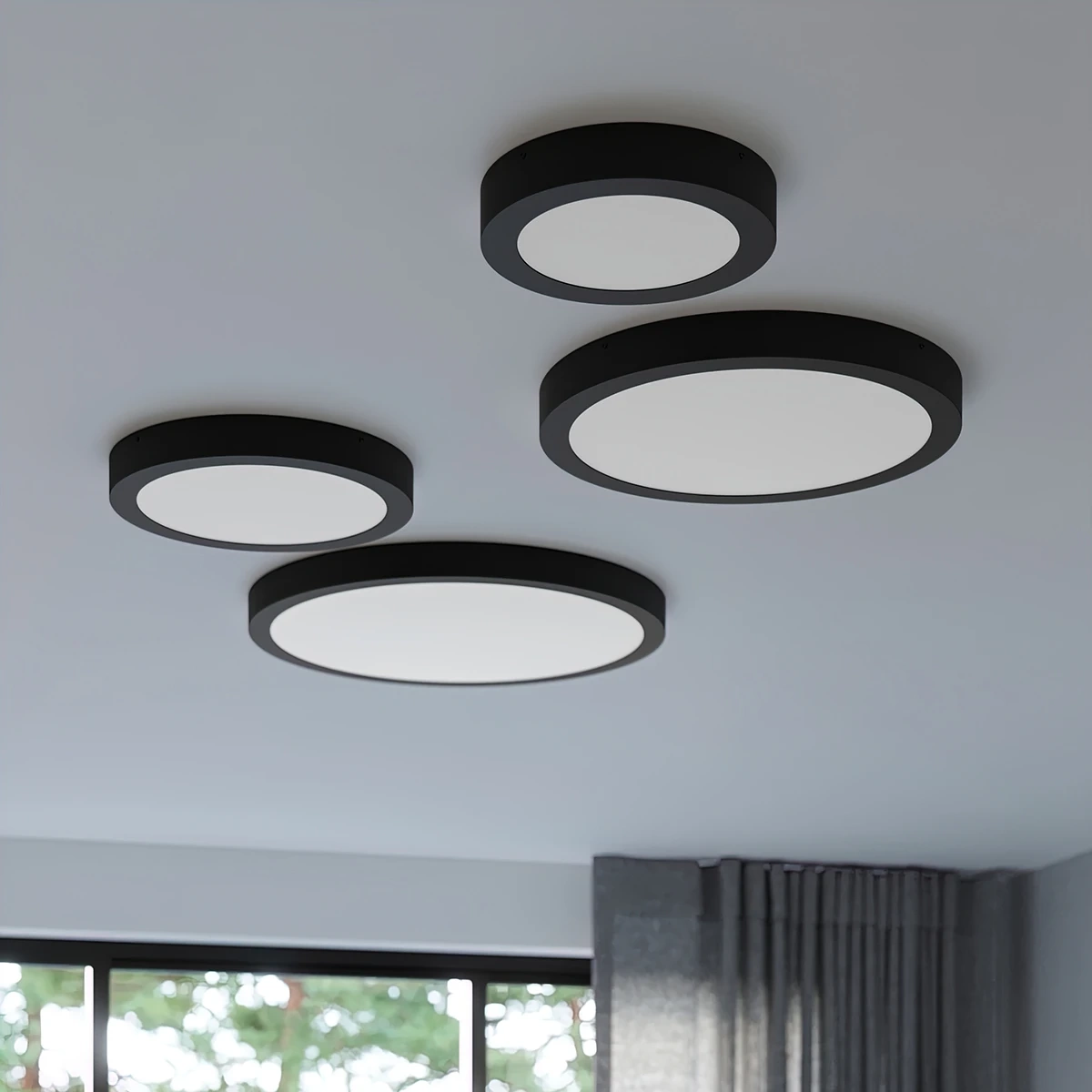 Ceiling lamp ONYX 60 black LED 3000K