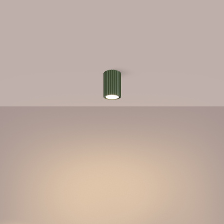 Ceiling lamp KARBON 10 olive green