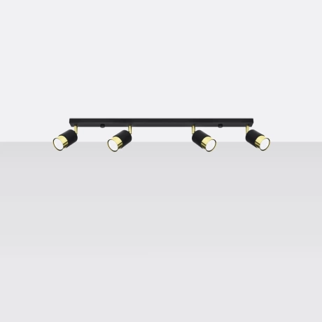 Ceiling lamp NERO 4 black/golden