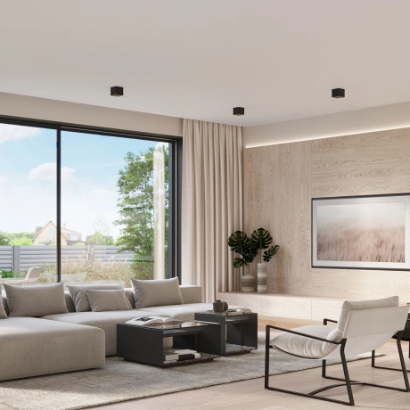 Ceiling lamp OZZY black LED