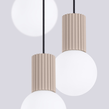 Pendant lamp HALO 3P taupe