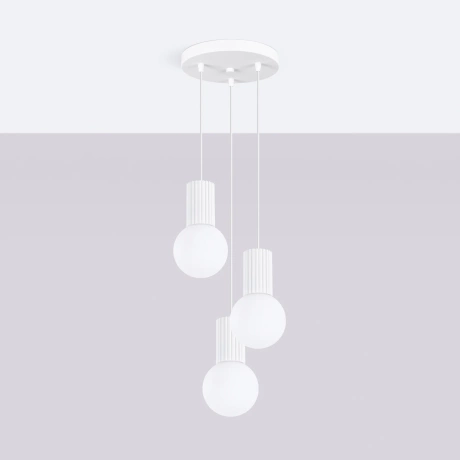 Pendant lamp HALO 3P white