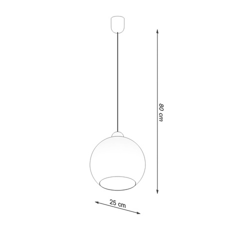 Pendant lamp COSMO 25 chrome + 1x LED Bulb E27 3000K Warm 7.5W 620lm