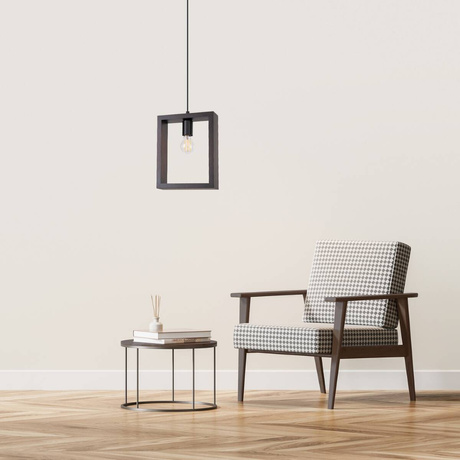 Ceiling lamp ARIES in wenge + 1x LED Bulb E27 4000K Cool White 7.5W 690lm