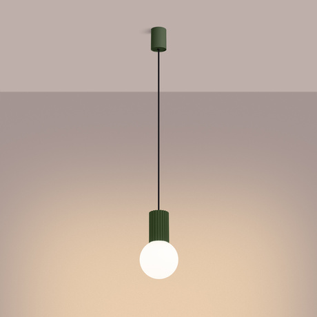 Pendant lamp HALO 1 olive green