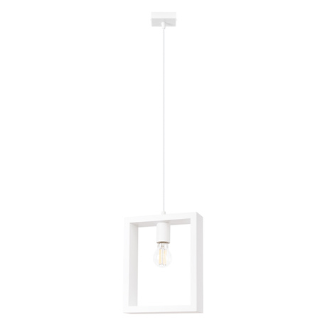 Pendant lamp ARIES white + 1x LED Bulb E27 4000K Cool White 7.5W 690lm