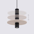 Pendant lamp PELTA 1 black/beige