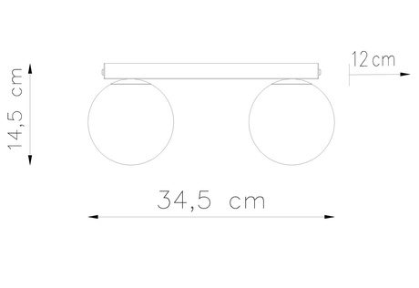 Ceiling light YOLI 2 white + 2x LED Bulb G9 4000K Cool White 4.5W 460lm.