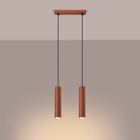 Pendant lamp LAGOS 2 red ochre