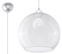 Hanging lamp BALL transparent + 1x LED Bulb E27 3000K Warm White 7.5W 620lm