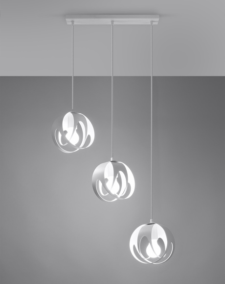 Ceiling lamp TULOS 3L white + 3x E27 LED Bulb 3000K Warm 7.5W 620lm