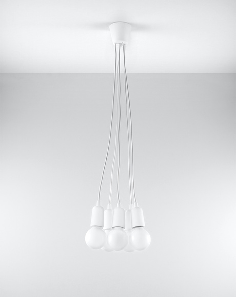 Ceiling lamp DIEGO 5 white + 5x LED Bulb E27 3000K Warm 7.5W 620lm