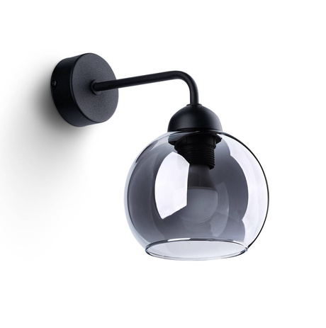 Wall lamp ALINO 1 black + 1x LED Bulb E27 3000K Warm 7.5W 620lm