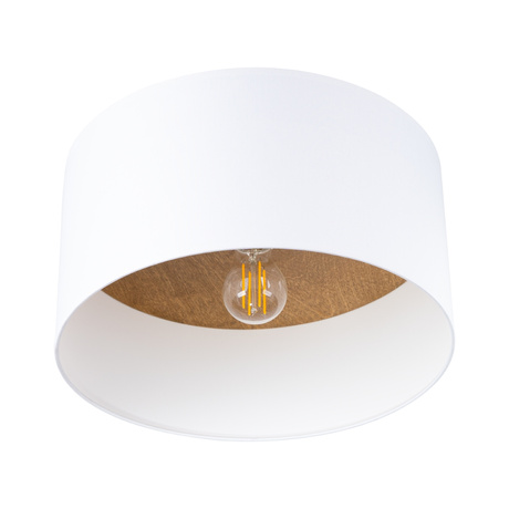 Ceiling lamp TELESTO white/light brown + 1x LED Bulb E27 4000K Cool White 7.5W 690lm