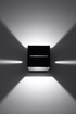 Wall lamp LOBO black + 1x LED Bulb G9 4000K Cool White 4.5W 530lm