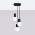 Pendant lamp HALO 3P black