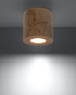 Ceiling lamp ORBIS in natural wood + 1x LED Bulb GU-10 4000K Cool White 7W 630lm