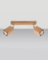 Ceiling lamp KEKE 2 oak + 2x LED bulb GU-10 3000K Warm 7W 620lm