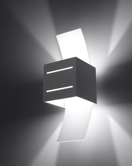 Wall lamp LORETO gray + 1x LED Bulb G9 4000K Cool White 4.5W 530lm