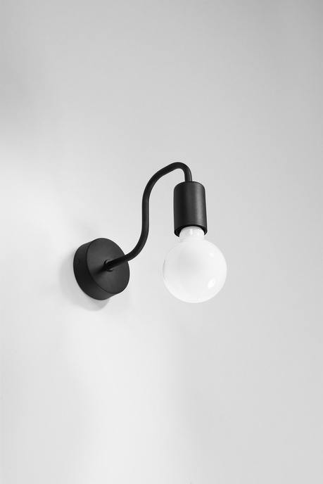 Wall lamp VECTOR black + 1X LED bulb E27 3000K 7W 760lm