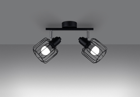 Ceiling lamp BELUCI 2 black + 2x LED Bulb E14 3000K Warm 7.5W 620lm