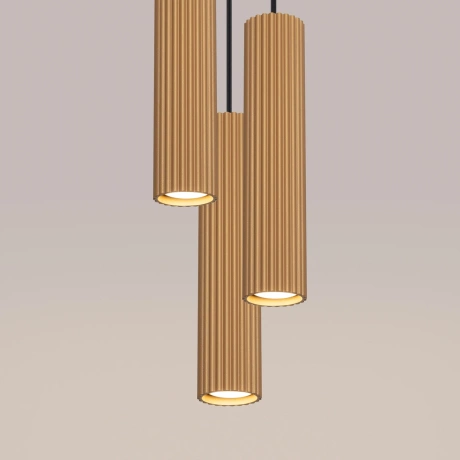Pendant lamp KARBON 3P gold