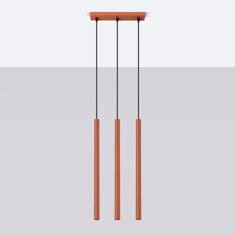 Pendant lamp PASTELO 3 red ochre