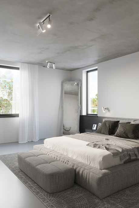 Ceiling lamp DIREZIONE 1 white + 1x LED Bulb GU-10 3000K Warm 7W 620lm