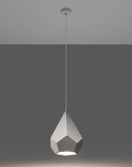 Ceiling ceramic lamp PAVLUS white + 1x LED Bulb E27 4000K Cool White 7.5W 650lm