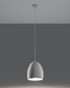 Hanging ceramic lamp FLAWIUSZ white + 1x LED Bulb E27 3000K Warm 7.5W 620lm