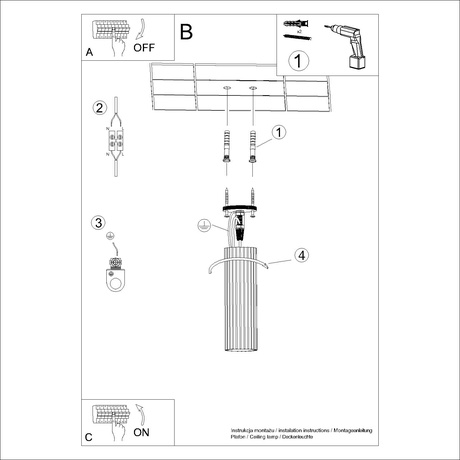 Ceiling lamp KARBON 20 taupe