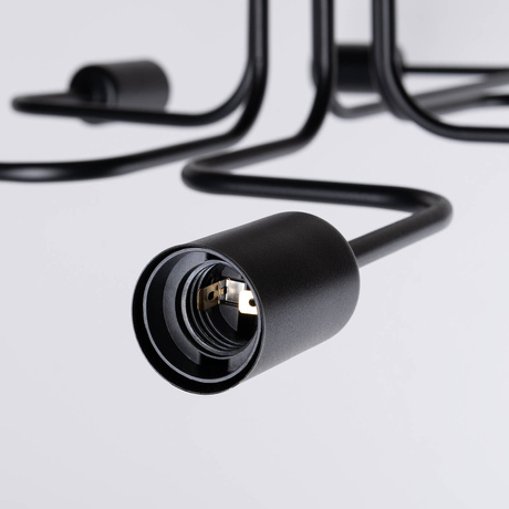 Chandelier VECTOR 6 black + 6X LED Bulb E27 3000K 7W 760lm