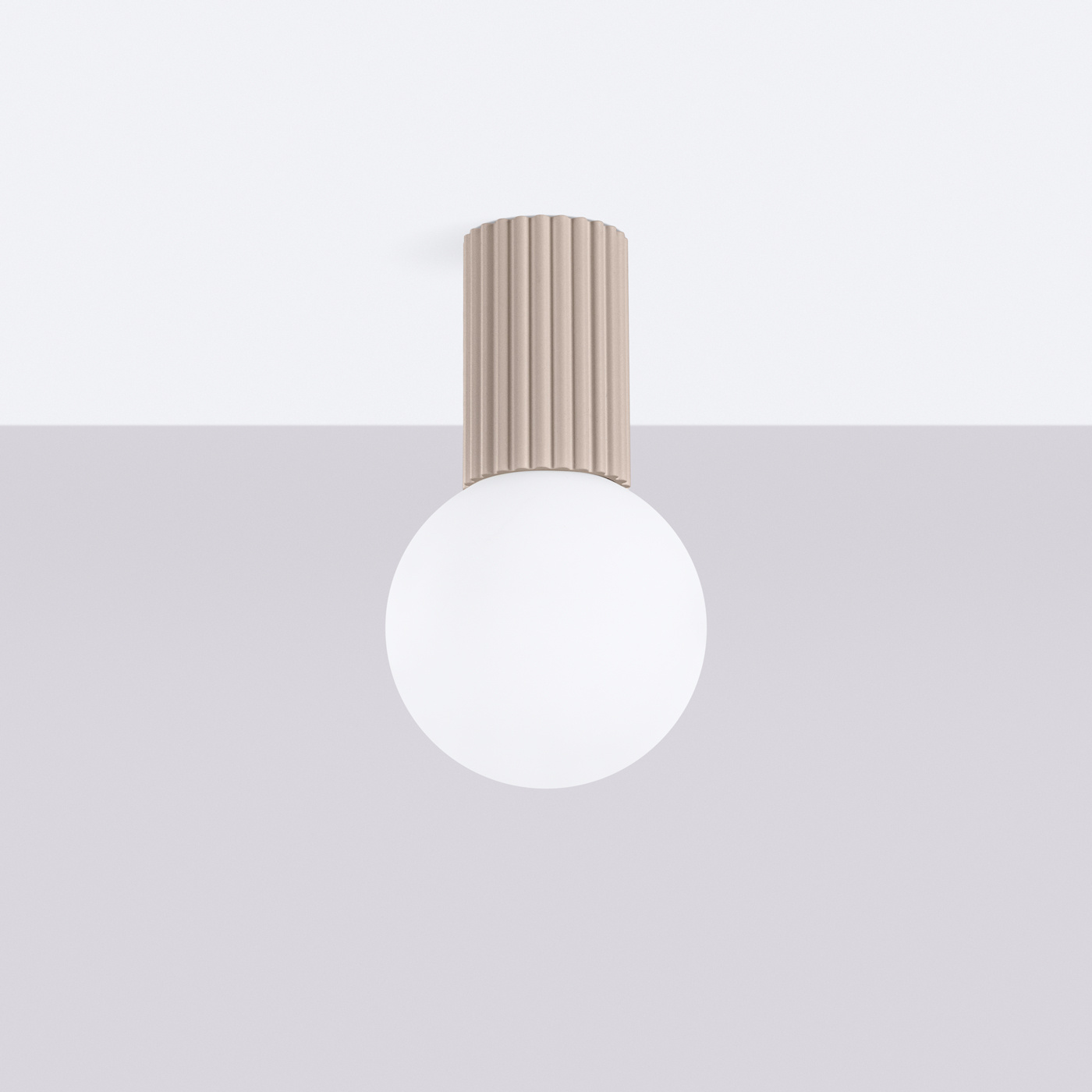 Ceiling lamp HALO taupe IP44