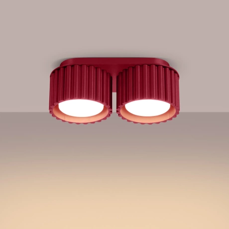 Ceiling lamp AURA 2 burgundy Gx53