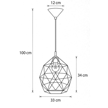 Pendant lamp TRIOM 20 black