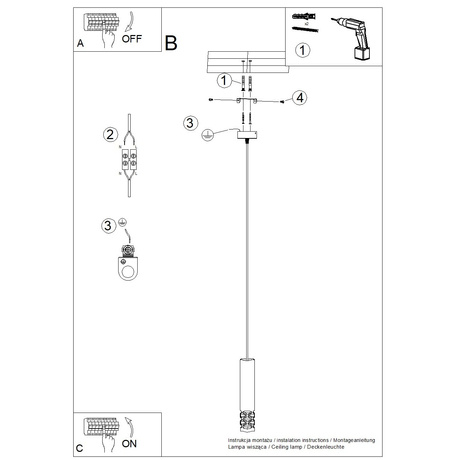 Pendant lamp LIRO 1 white