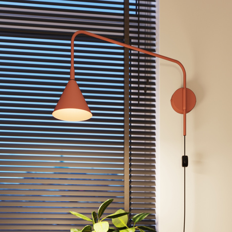 Wall lamp NOX red ochre