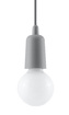 Hanging lamp DIEGO 1 grey + 1x LED Bulb E27 3000K Warm 7.5W 620lm