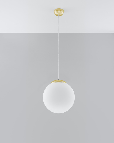 Hanging lamp UGO 30 gold + 1x LED Bulb E27 3000K Warm 7.5W 620lm