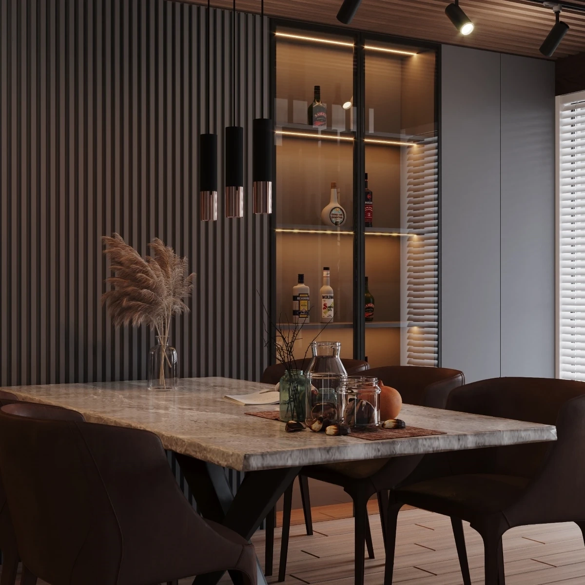 Wall lamp LOOPEZ black/copper