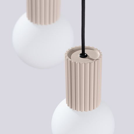 Pendant lamp HALO 3P taupe