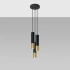 Pendant lamp LOOPEZ 3P black/golden