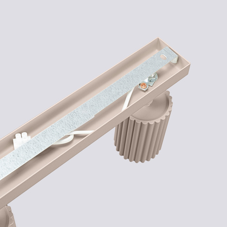 Wall lamp KARBON taupe with a switch