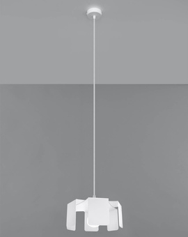 Suspended lamp TULIP white + 1x LED Bulb E27 3000K Warm 7.5W 620lm