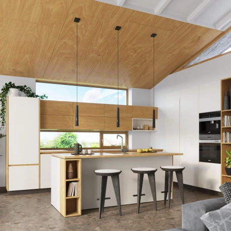 Pendant lamp PRYSM 3P black