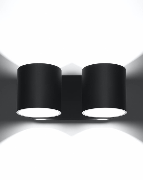 Wall lamp ORBIS 2 black + 2x LED Bulb G9 4000K Cool White 4.5W 530lm