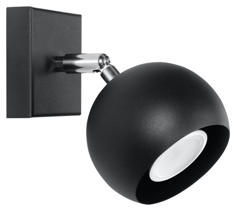 Wall lamp OCULARE 1 black + 1x LED Bulb GU-10 3000K Warm 7W 620lm