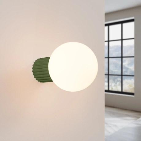 Wall lamp HALO olive green IP44