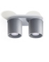 Ceiling lamp ORBIS 2 grey + 2x LED bulb GU-10 3000K Warm 7W 620lm